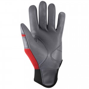 De Star Hyperskin Batting Gloves Gray-Red