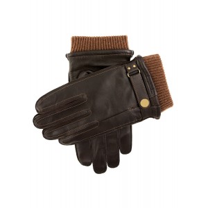 Men's warm lined dress leather gloves