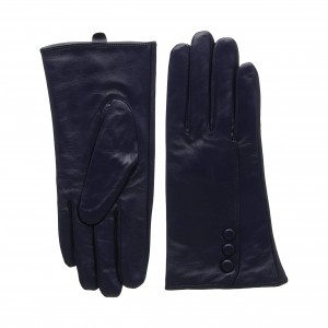 Women's Silk Lined Touchscreen Leather Gloves