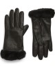 Genuine Shearling Trim Sheep Leather Tech Gloves