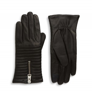 DSI Sheep Leather Touchscreen Zipper Gloves