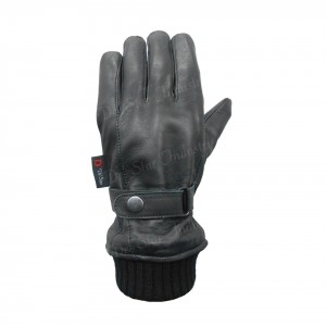 Elite Winter Warm Knitted Cuffs Leather Gloves 