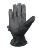 Men's Luxury Black Leather Gloves with Strap