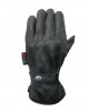Men's Luxury Black Leather Gloves with Strap