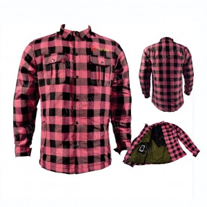 Heavyweight Long Sleeve Plain Flannel Biker Shirts Heavyweight Long Sleeve Plain Flannel Biker Shirts