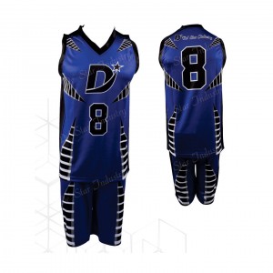New Sublimation Design Blue Basketball Uniforms