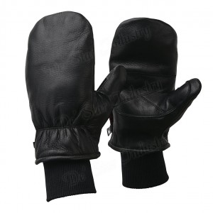 Waterproof Warm Winter Leather Ski Mittens Gloves